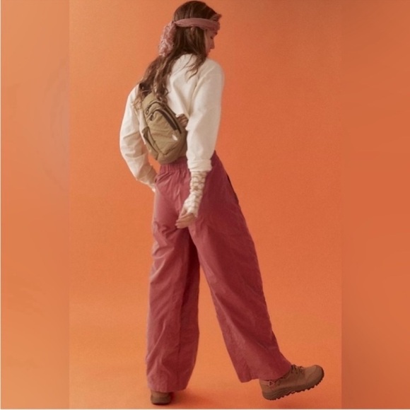 NWOT Free People Stadium Pants Wide Leg Athletic in Henna - Picture 5 of 12